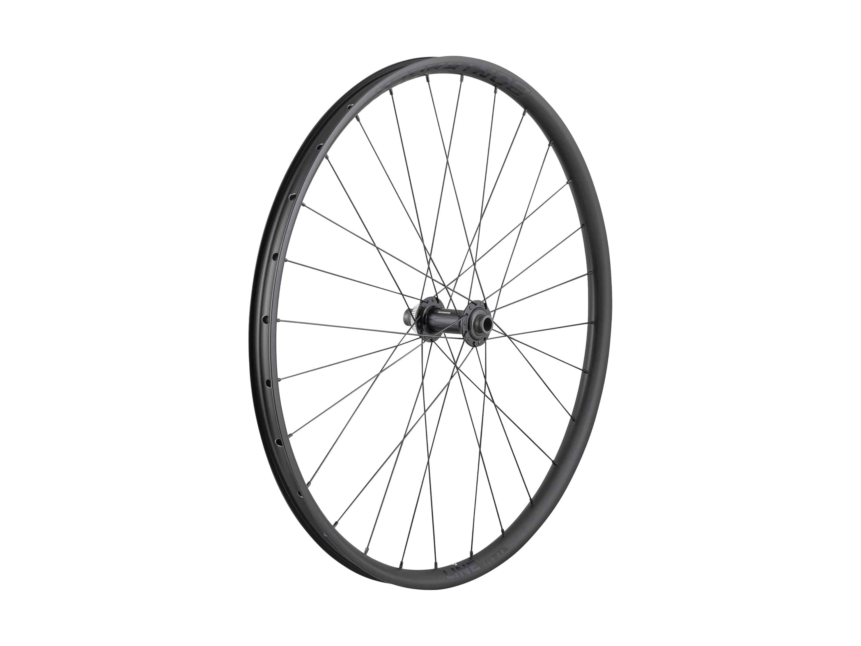 Bontrager Line TLR 30 Boost 27.5-inch tubeless-ready mountain bike wheel with centerlock disc mount.