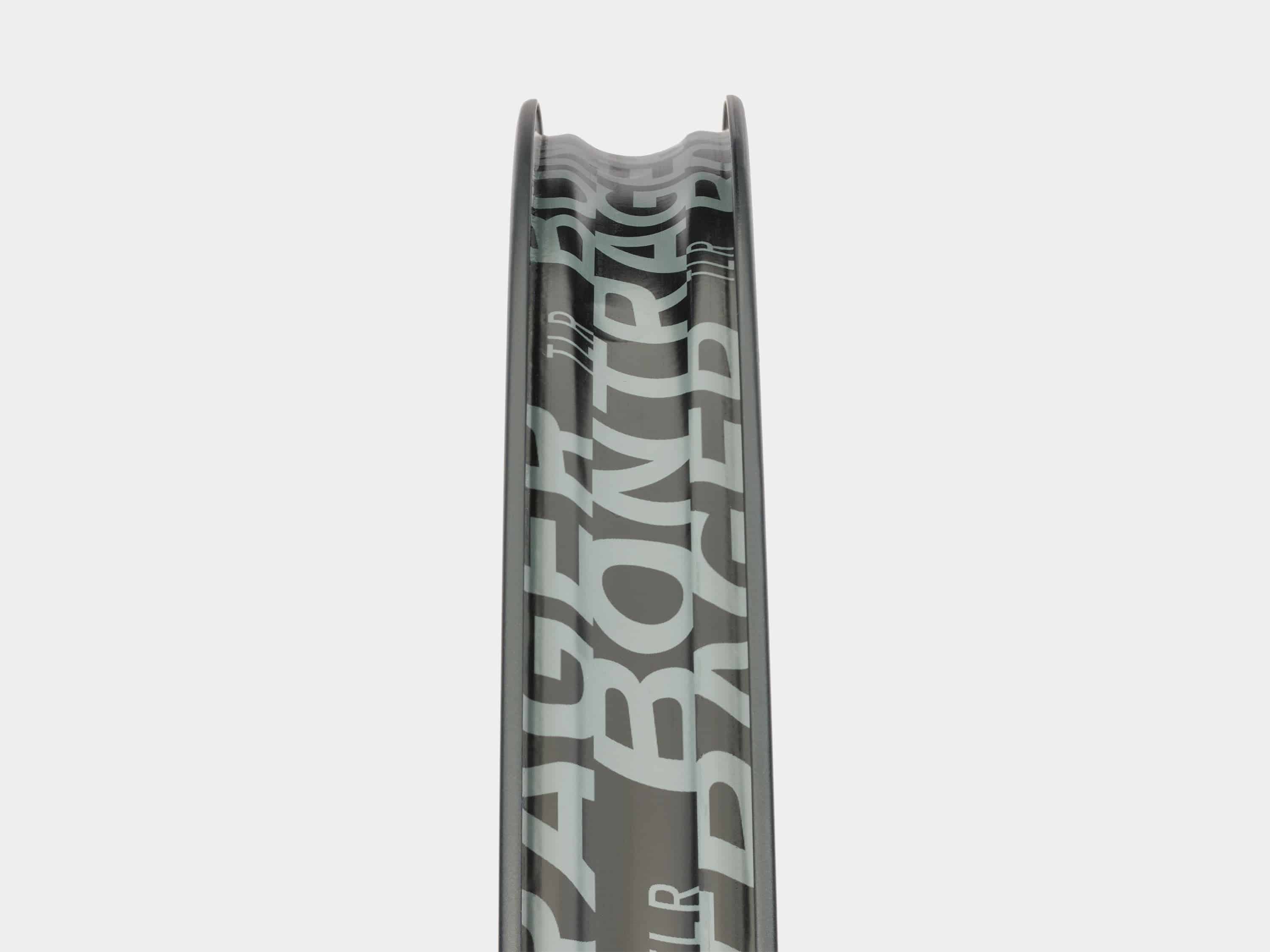 Bontrager Paradigm Pro 30 TLR disc road wheel with tubeless-ready, aerodynamic design and lightweight alloy construction.