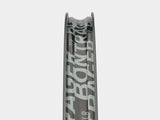Bontrager Paradigm Pro 30 TLR disc road wheel with tubeless-ready, aerodynamic design and lightweight alloy construction.