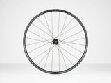 Bontrager Paradigm Pro 30 TLR disc road wheel with aerodynamic design and tubeless-ready rim for high-performance cycling.