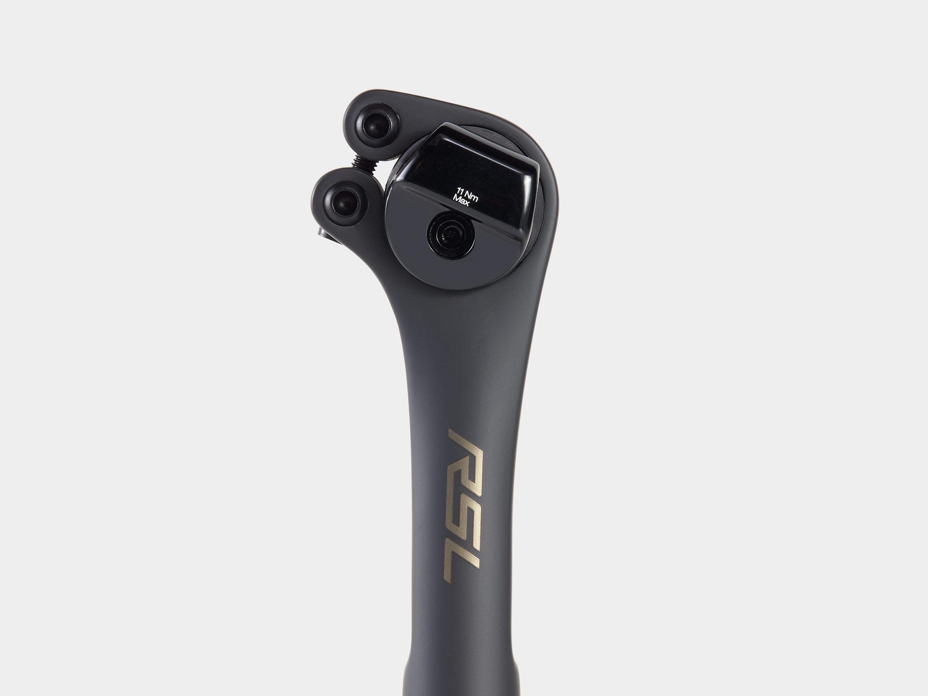 Bontrager RSL 27.2 carbon seatpost with adjustable 2-bolt clamp for bike saddles, lightweight cycling component.