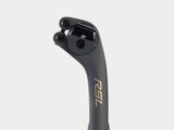 Bontrager RSL 27.2 carbon seatpost with adjustable 2-bolt clamp for lightweight bike saddle support.