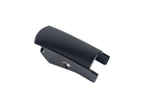 Black Bontrager Speed Concept Low-Near stem for Trek road cycling components, shown from a low-near angle.