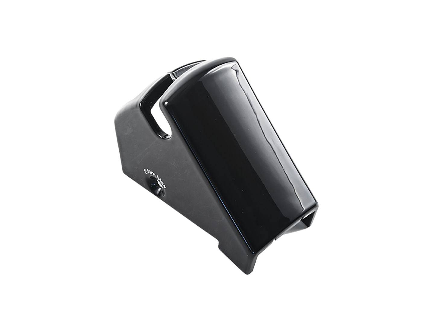 Black Bontrager Speed Concept low-near stem for Trek road cycling components, shown from a side angle highlighting the sleek design.