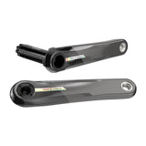 SRAM Force D2 crank arm assembly with DUB compatibility for SRAM Road AXS spiders, showing the sleek black crank arm.