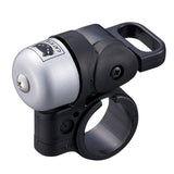 Cateye OH-500 Nido bike bell with clear double ring sound, ISO14878 compliant, mounted on a bicycle handlebar.
