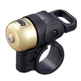 Cateye OH-500 Nido bike bell with clear double ring sound, ISO14878 compliant, mounted on a bicycle handlebar.