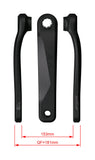 FSA CK-220 Bosch ebike chainset with black crank arms and chainring for Bosch G3 motors, 19.0mm spindle, bike component.