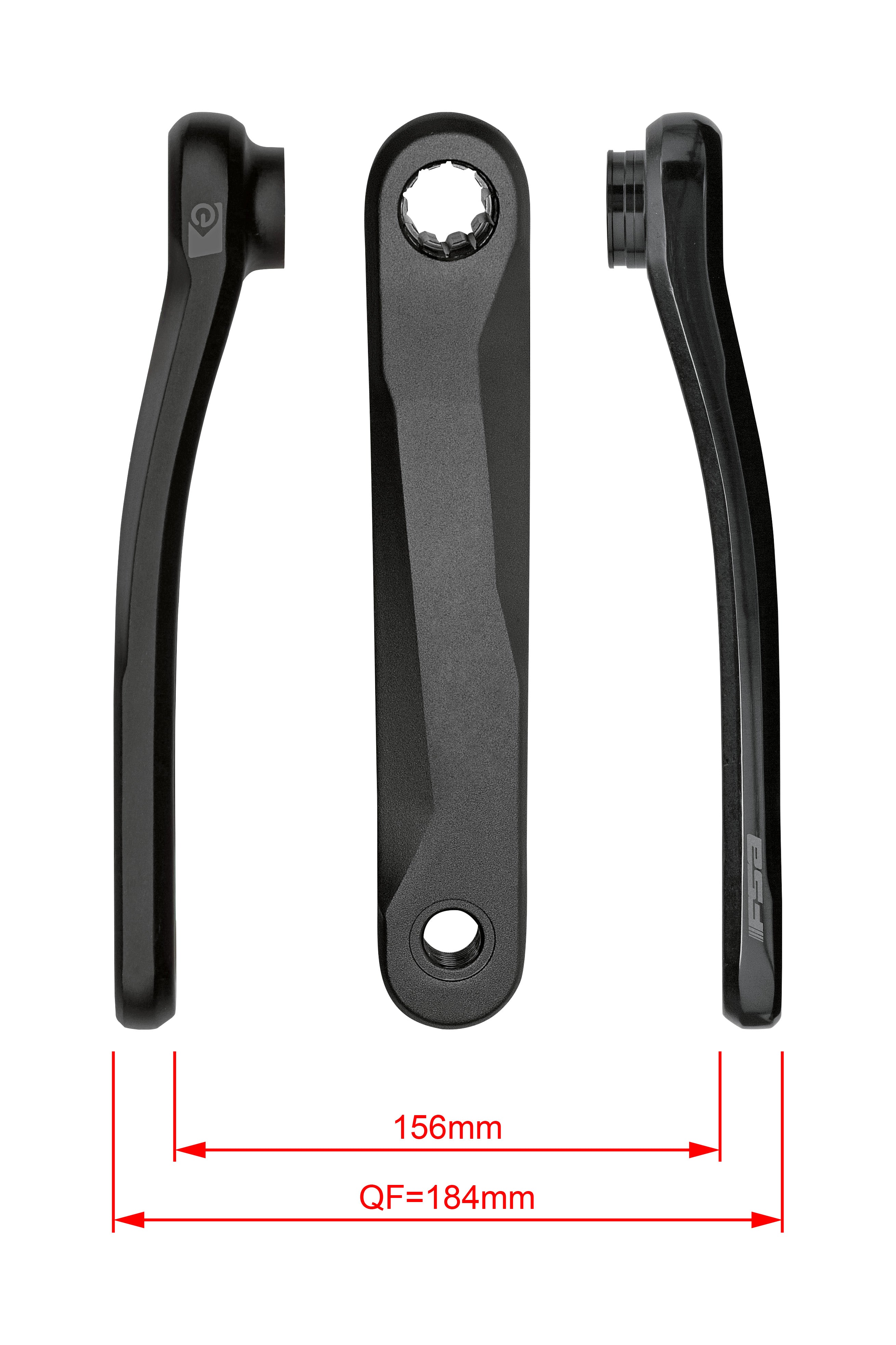 FSA Ebike Chainset CK-745 ISIS 25.7mm Black