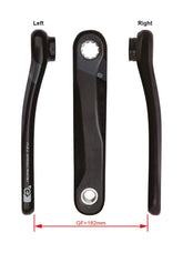 FSA Ebike chainset CK-745 ISIS drive with carbon crank arms and Bosch G2 compatibility, designed for electric bikes.