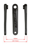 FSA Ebike Chainset CK-746-1 ISIS Drive black crank arms, 170-175mm length, designed for e-bike components