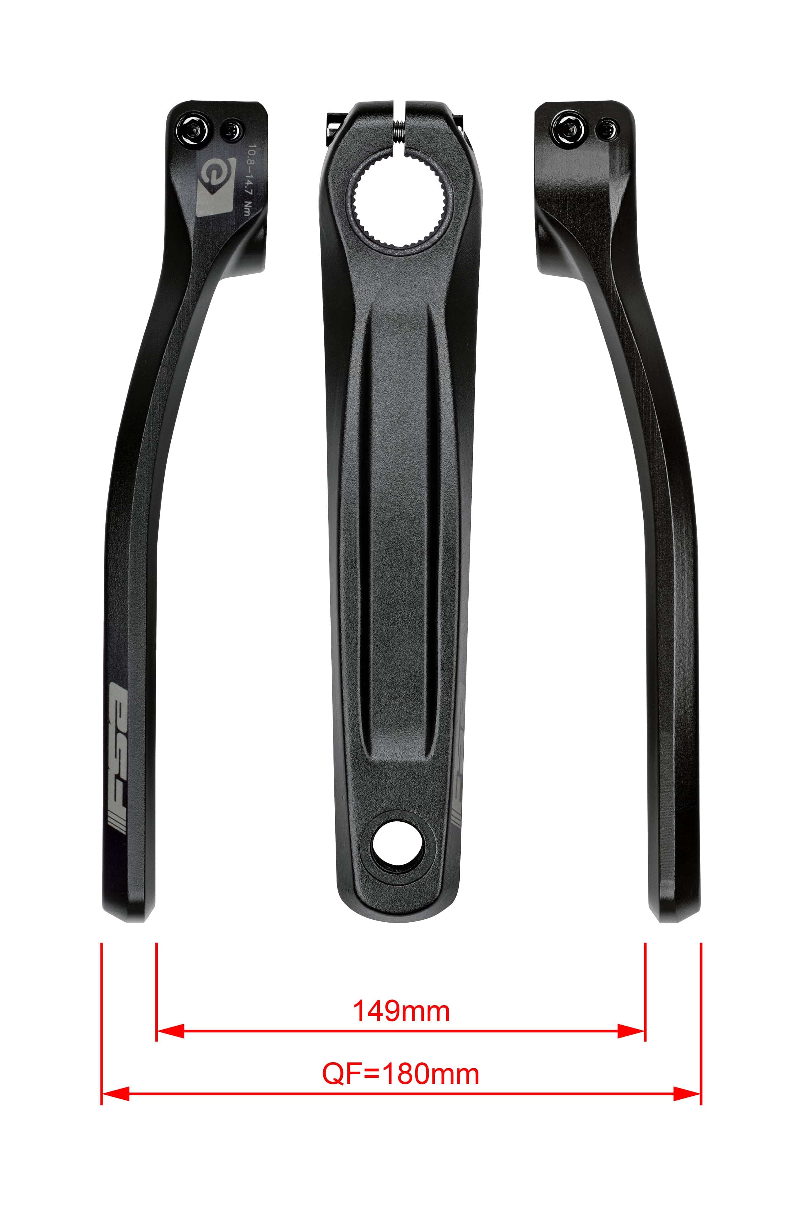 FSA Shimano E8000 MTB crankset CK-751 black 170mm e-bike chainset with 28mm spindle, mounted on a mountain bike.