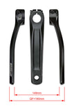 FSA Shimano E8000 MTB crankset CK-751 black 170mm e-bike chainset with 28mm spindle, mounted on a mountain bike.