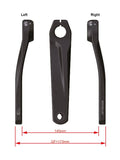 FSA CK-752 eBike chainset with black crank arms for Shimano EP800, 24mm axle, 175mm length, bicycle component.