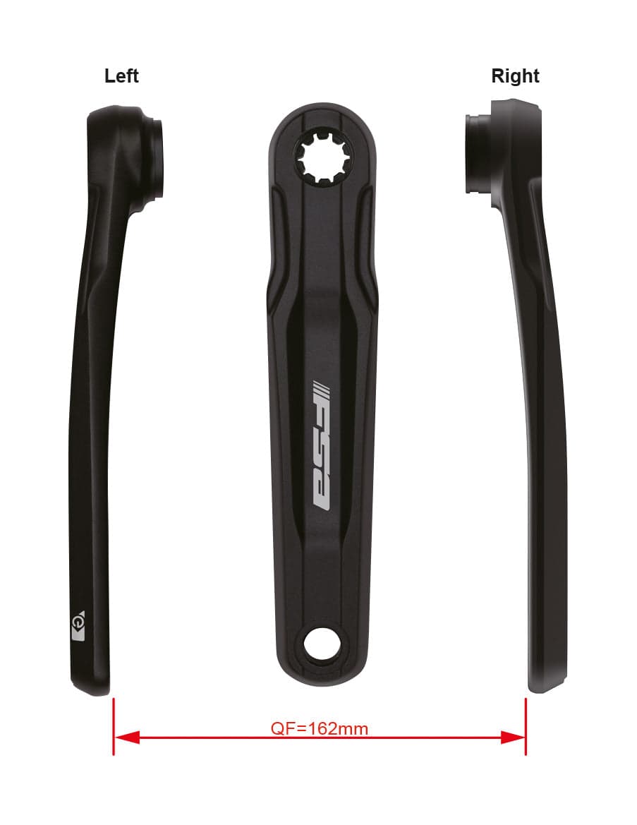 FSA Ebike Chainset CK-761 G2T ISIS Drive black anodized crankset with Bosch G2 motor on a bicycle component image