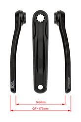 FSA Ebike Chainset CK-762 ISIS 27.0mm Black