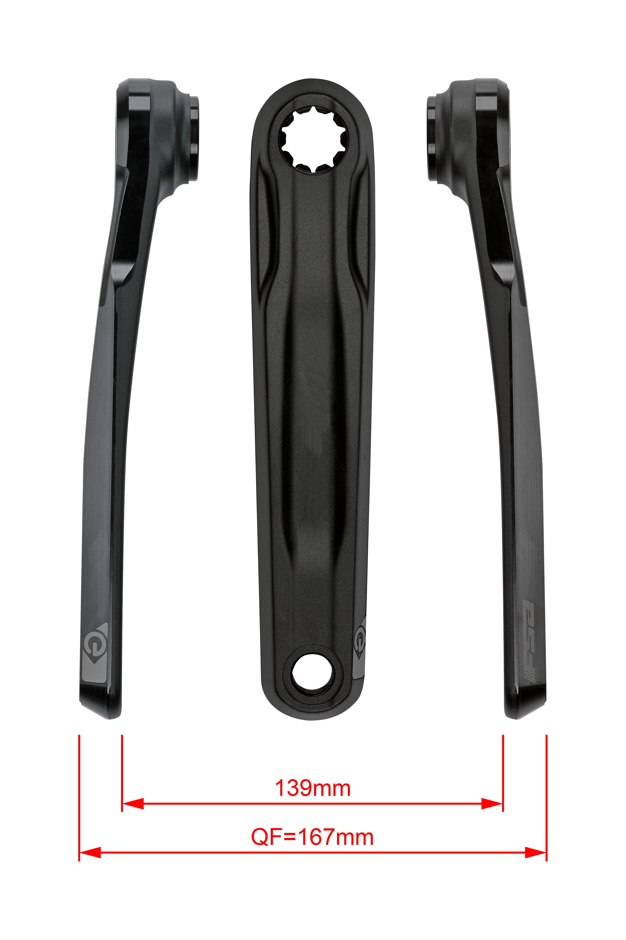 FSA Ebike Chainset CK-762 ISIS 22.0mm Black