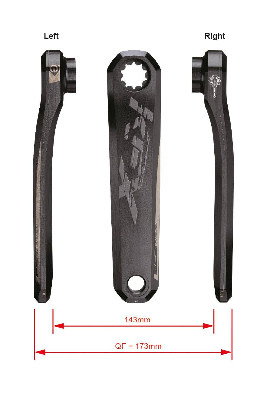 FSA Ebike Chainset CK-9011 ISIS 19.3mm Black