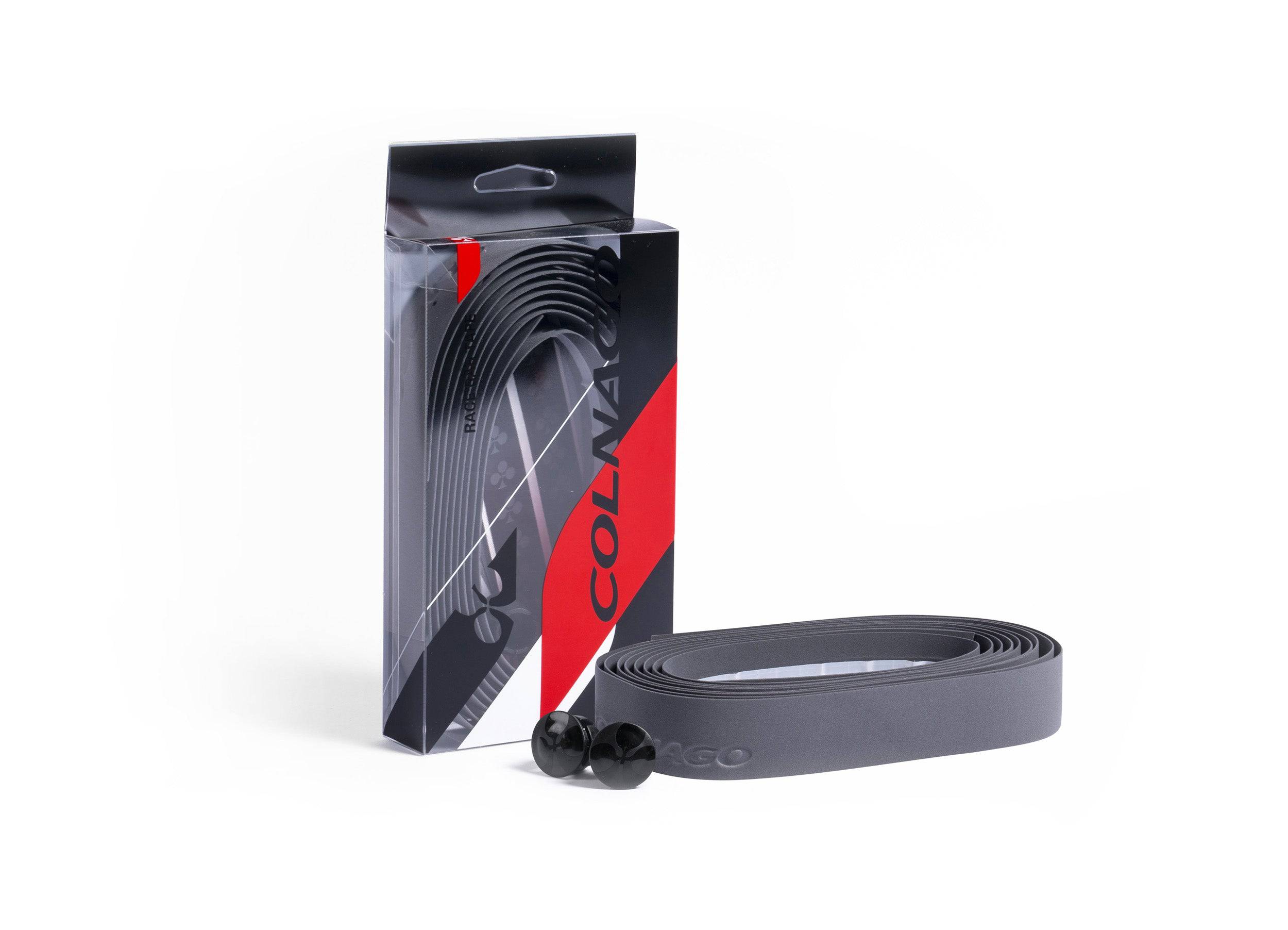 Colnago cork bar tape for road bikes, with comfortable grip, UV resistance, matching caps, and tape for handlebar covering.