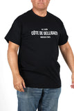 Global Cycling Club Tour de France 2027 T-shirt featuring a mountain landscape graphic on the front.