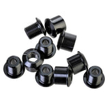 Set of 5 ID stainless steel chainring bolts for bicycle components, double size spares and accessories.