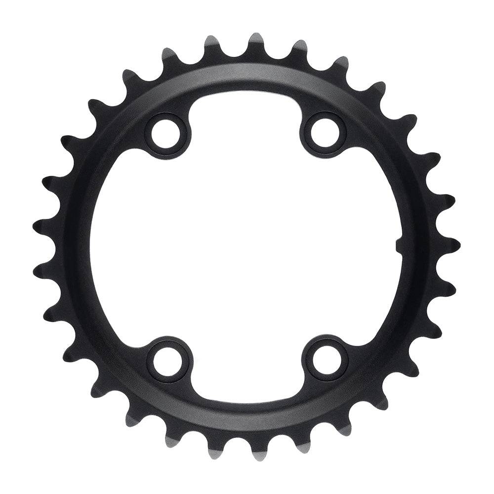 MicroSHIFT Sword 80 BCD road cycling chainring showing teeth and mounting holes for bike components.