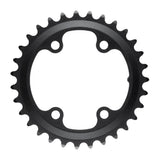 MicroSHIFT Sword 80 BCD road cycling chainring showing its teeth and mounting holes for bike components.