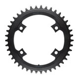 MicroSHIFT Sword 110 BCD chainrings for road bikes, showing sleek black components with tooth details for smooth shifting upgrade.