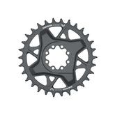 Sram Eagle GX D1 T-Type direct mount chainring with 3mm offset and 8-bolt dark polar finish, component for mountain bike drivetrain.