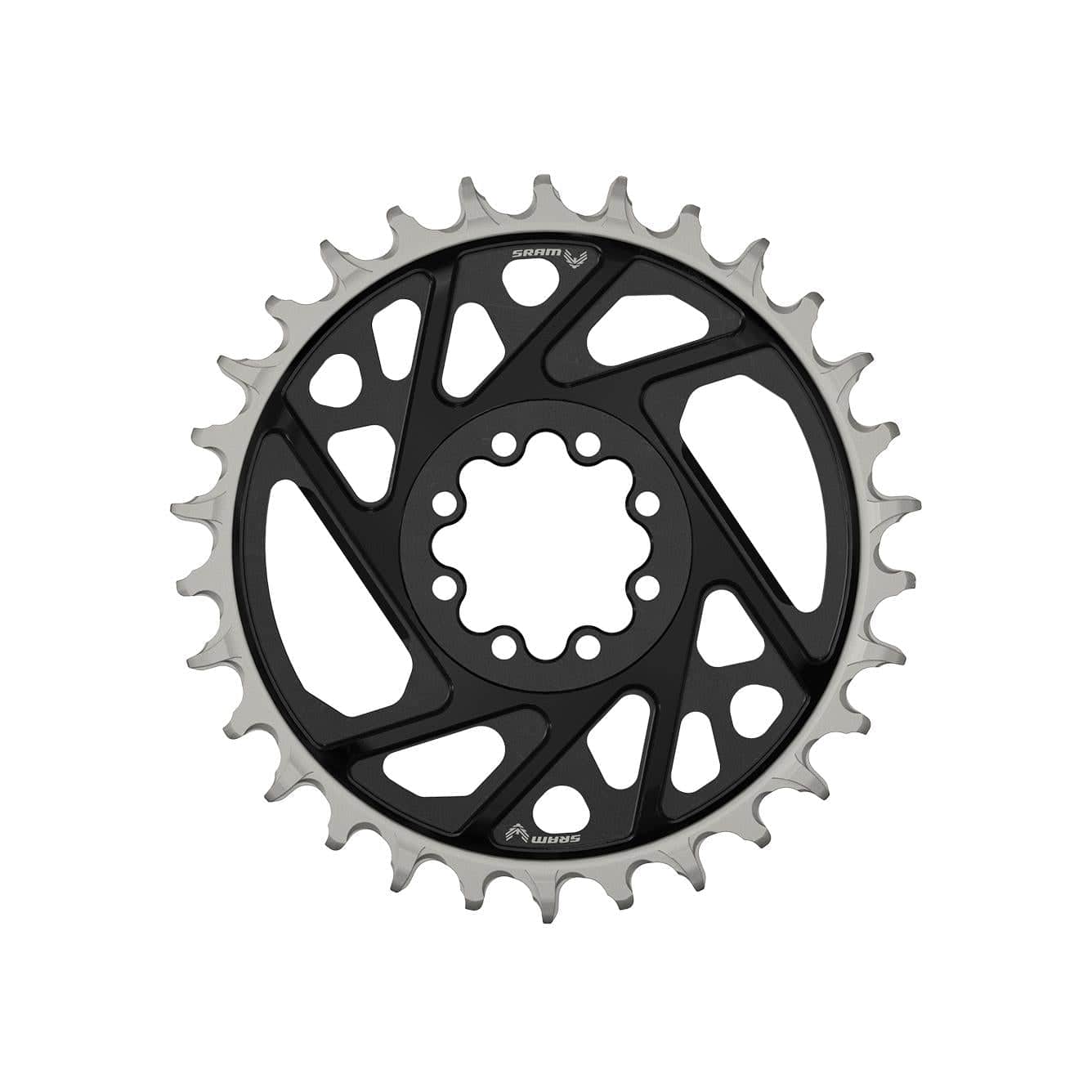 SRAM Eagle T-Type direct mount chainring with 3mm offset and 8 bolts, designed for XX D1 2023 mountain bike components.