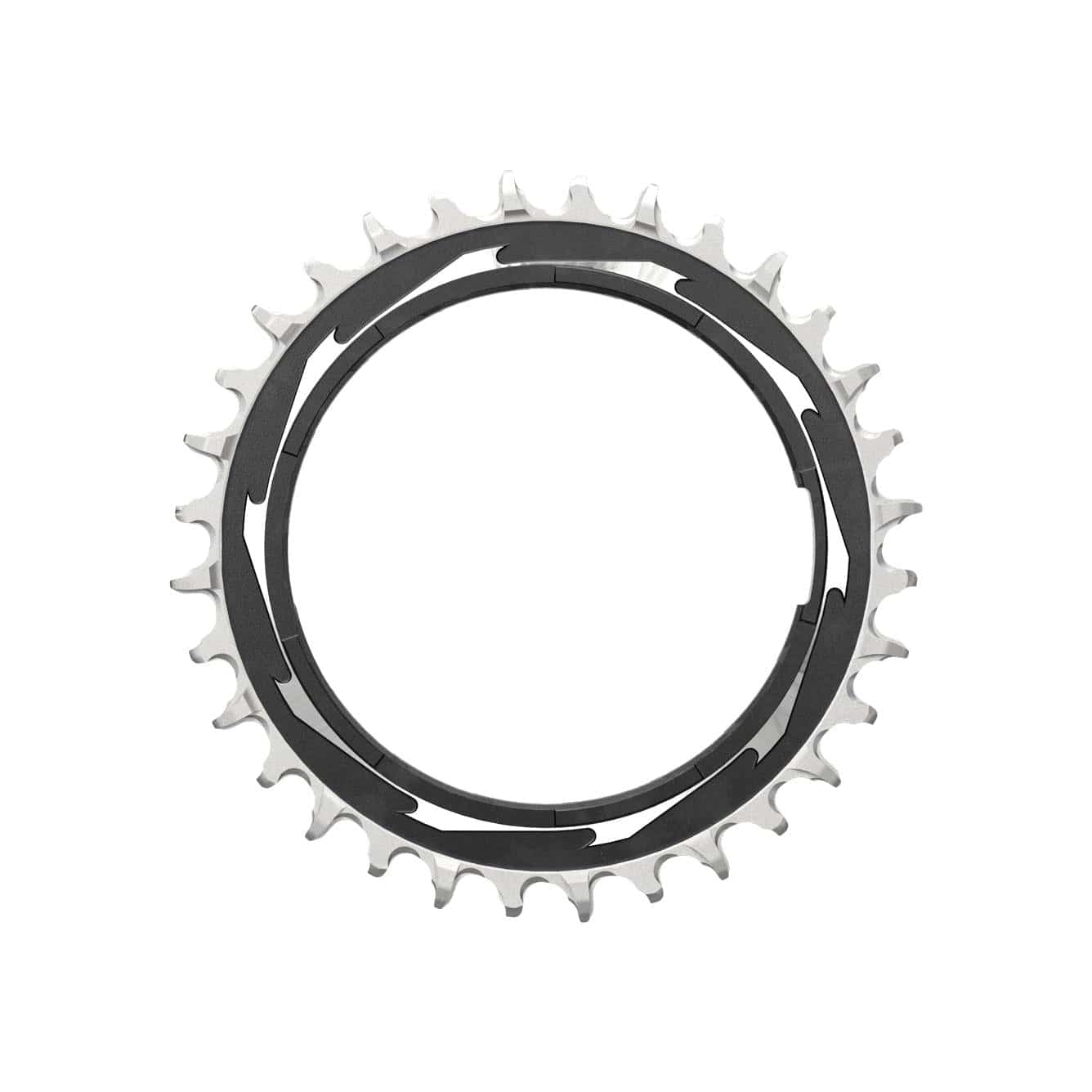 Sram T-Type Powermeter chainring with threaded 3mm offset, Eagle XXSL D1 2023, featuring pin thread backup and screw for bike components.