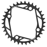 SRAM T-Type Steel 104 BCD chainring for MTB and E-Bike 12-speed drivetrains, showing the durable steel construction and gear teeth.
