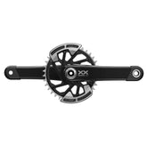 Sram XX Eagle MTB crankset with 32T chainring, black finish, two chain guards, 55mm chainline, Dub Wide design, 2023 model