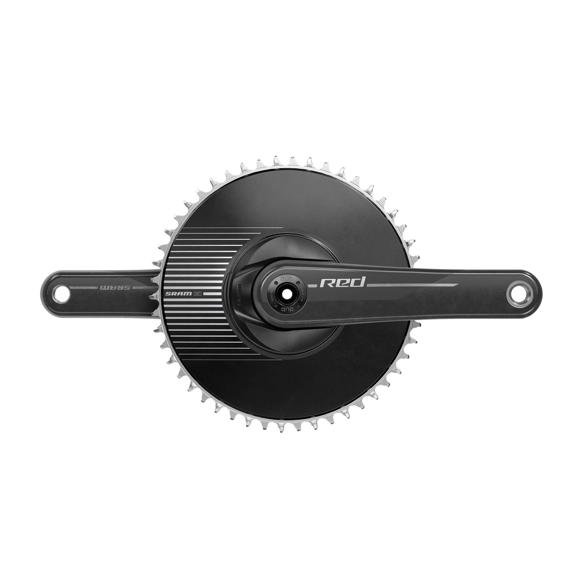 SRAM Red E1 1X DUB crankset with 50T Aero Direct Mount chainring for cycling, BB not included, high-performance bike component