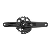 SRAM Eagle 90 MTB crankset with 32T steel chainring, 12-speed wide DUB bottom bracket, black with two chain guards, for mountain bikes.