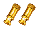 Golden Granite JUICY NIPPLE Valve Cap with removal tool and optional valve stem set, designed for vehicle tire valves.