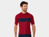 Trek Circuit LTD cycling jersey in fitted, eco-friendly performance fabric, shown in close-up with vibrant color details.