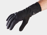 Trek Circuit Windshell cycling gloves in black, lightweight, wind-resistant gloves designed for bike riding.