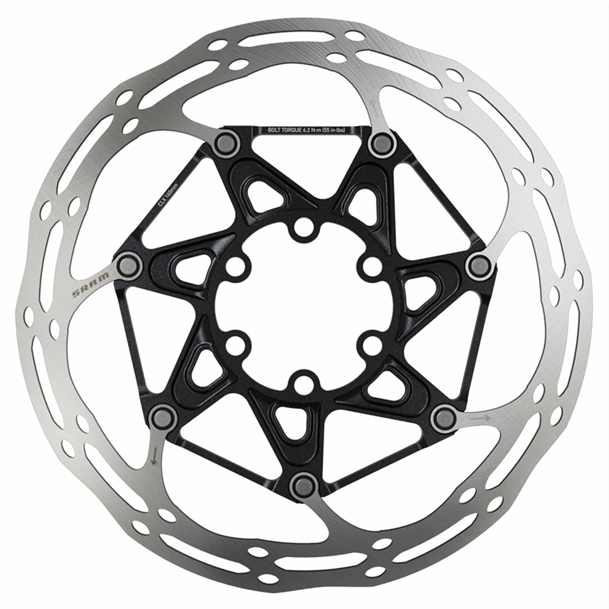 sram rotors rotor centerline 2 piece includes steel rotor bolts rounded 6 bolt p107454