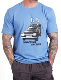 Global Cycling Club Directeur Sportif T-Shirt in Heather Royal, casual cycling jersey with front view and sporty design.
