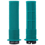 DMR Brendog Deathgrip flange mountain bike handlebar grips in turquoise with thick, textured design for enhanced grip and control.