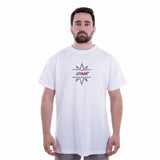 White DMR Bikes Trailstar unisex trail riding T-shirt jersey, breathable and moisture-wicking fabric, size XL.