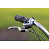 Light Blue Chesterton 7-speed city step-thru hybrid bike for urban commuting, featuring a comfortable upright design and sleek frame.