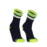 DexShell Pro Visibility Socks in hi-vis yellow with reflective stripe, waterproof outdoor and running socks for enhanced visibility.