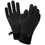 Black DexShell StretchFit Waterproof Cycling Gloves with touchscreen fingertips, designed for outdoor riding and cold weather protection.