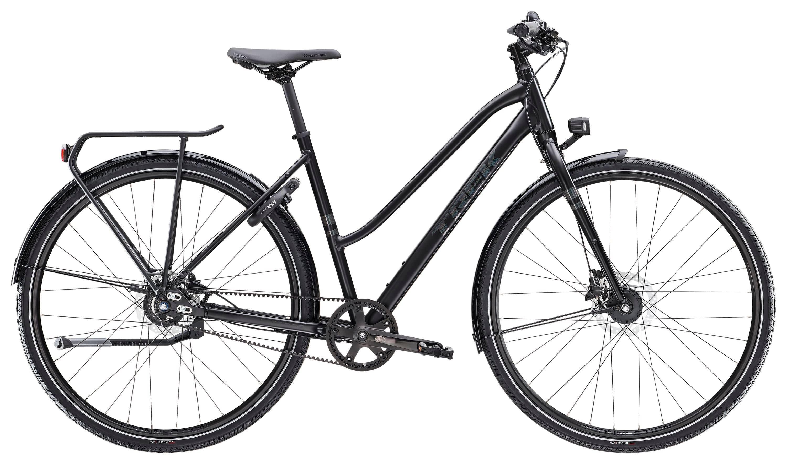 Trek District 4 Midstep Hybrid Bike with Gates CDX Belt Drive and