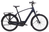 Trek District+ 1 2025 electric hybrid bike for men, urban commuting, eco-friendly riding, black frame, equipped with battery and motor