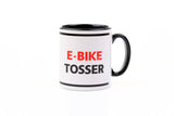 Global Cycling Club Ebike Tosser mug featuring a cycling-themed design, perfect for cycling enthusiasts and coffee lovers.