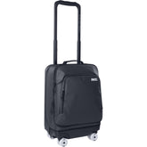 EVOC 4-wheel trolley carry-on luggage with 40L capacity, replaceable skate wheels, durable travel accessories.