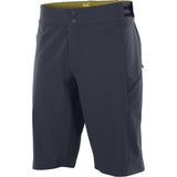 EVOC men's bike shorts with breathable fabric and adjustable waistband, designed for mountain biking comfort and performance.